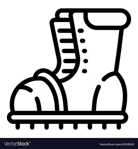 Hiking boot icon outline style Royalty Free Vector Image