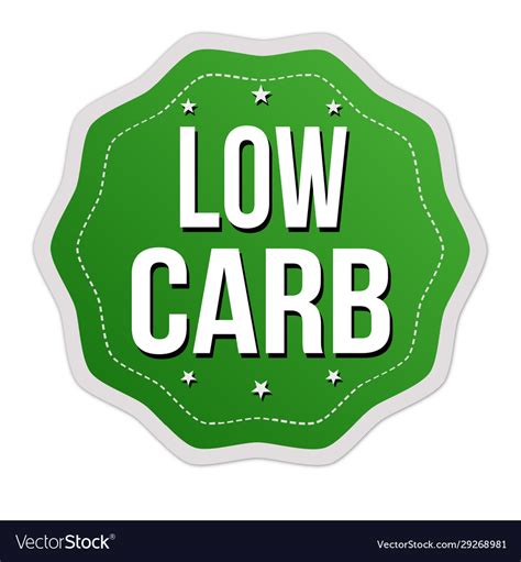 Low carb label or sticker Royalty Free Vector Image