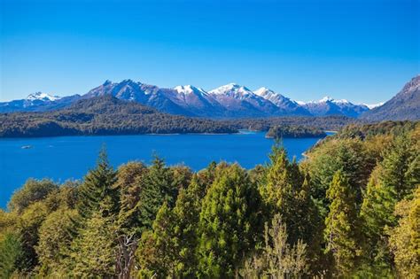 Premium Photo | Nahuel huapi national park aerial view from the cerro ...