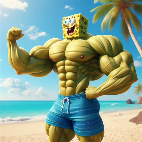 Buff/Ripped Spongebob by PetarMeMeMakerarts on DeviantArt