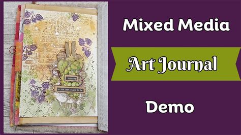 Mixed Media Art Journal Tutorial | Journal with Me | Abstract Painting ...