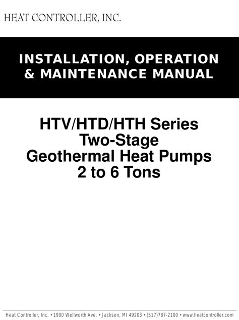Heat Controller Geomax 2 Two Stage Geothermal Quick Start Guide