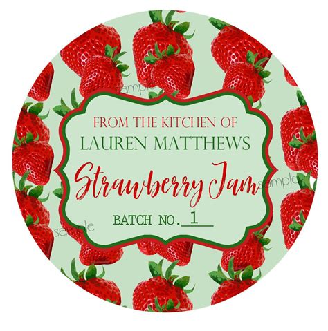 Strawberry Jam LabelsStrawberry canning labelsStrawberry | Etsy | Mason jars labels, Fruit ...