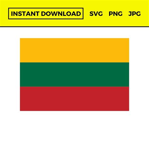 Lithuania Flag Svg, Lithuania Flag Png, Lithuanian Flag Svg, Lithuanian ...