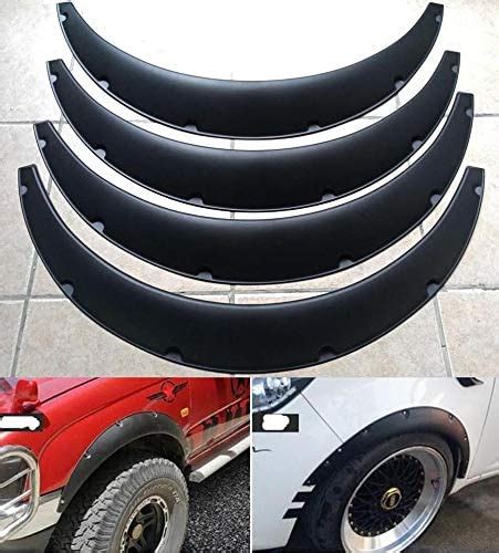 Buy 4Pcs 3.5"/90mm Universal Flexible Car Fender Flares Extra Wide Body ...