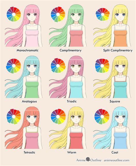 Anime Hair Color Palette