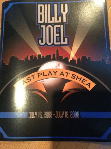 BILLY JOEL LAST PLAY AT SHEA STADIUM PROGRAM NEW YORK METS RARE LAST ...