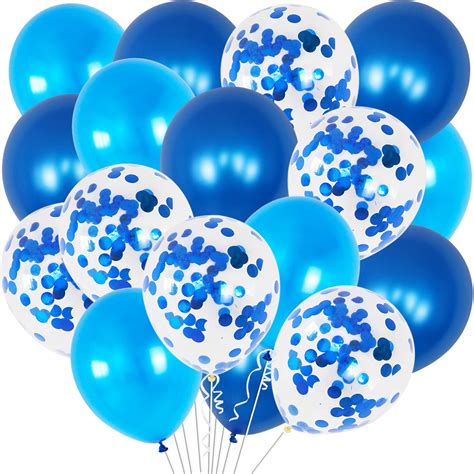 Buy KatchOn, Shades of Blue Balloons Set - Pack of 30 Blue Latex ...