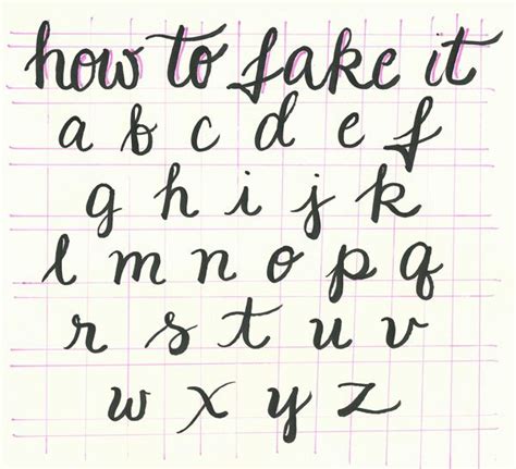 lower case fake calligraphy alphabet | Creative lettering, Lettering ...