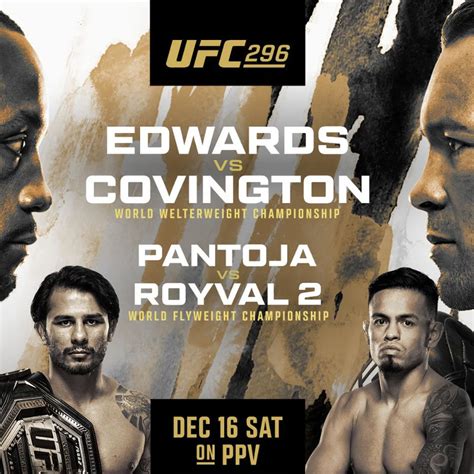 UFC 296: Edwards vs Covington - MMA Streams Live, How to Watch Online, Time, Fight Card