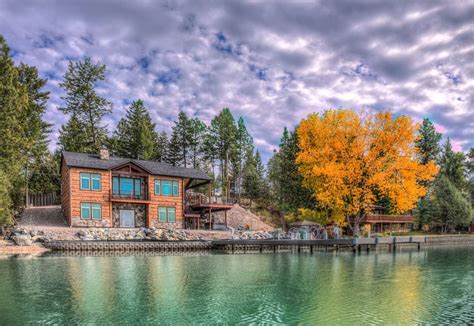 Kings Point, Flathead Lake Montana Concrete Log Siding Cabin - EverLog Systems