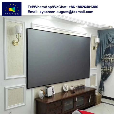 China 120 Inch Home Theater Zero Edge Slim Frame Alr Projector Screen Black Crystal - China 100 ...