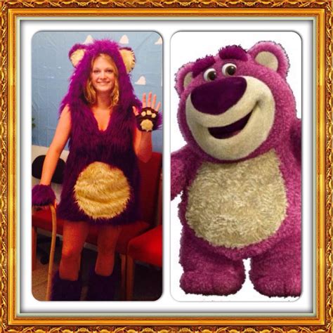 Lotso Bear costume. Handmade hooded top, boots and gloves. Strawberry flavour car air freshener ...