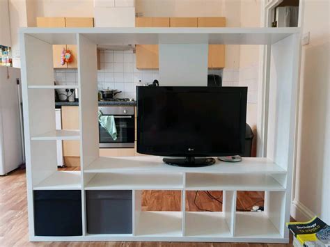 White Ikea TV stand/ Room Divider/ Shelving | in Crystal Palace, London | Gumtree