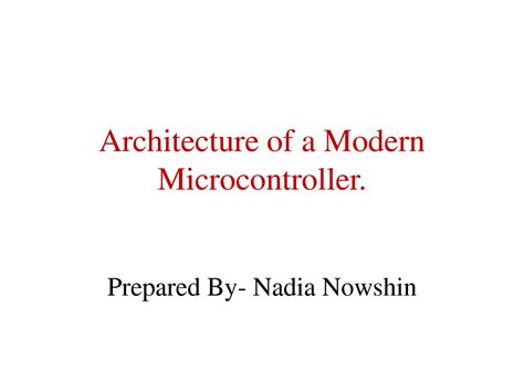 SOLUTION: Architecture of modern microcontroller arduino - Studypool