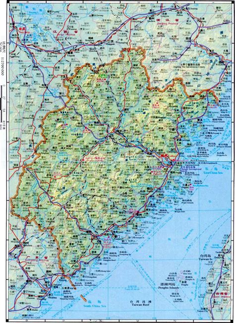 Maps of Fujian, China