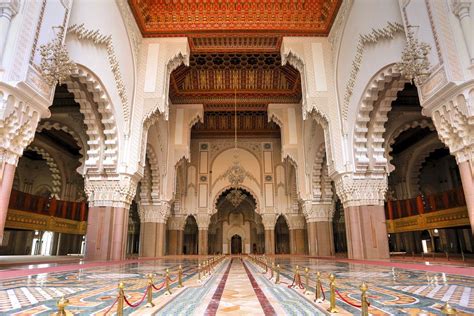 the inside of a large building with colorful tiles on the floor and ...