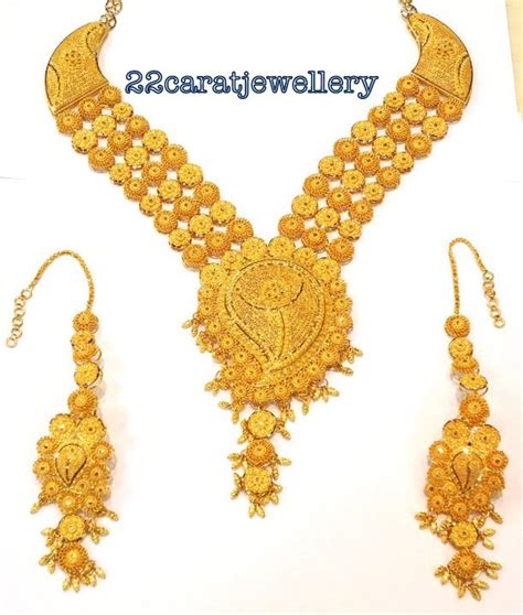 22 Carat Gold Bridal Heavy Necklace Sets from Manubhai Jewellers - Jewellery Designs