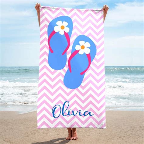 Striped Beach Towels Personalized Beach Towel for Adult | Etsy