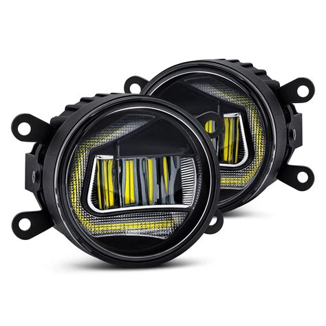 Lumen® FLUSTY-BLK - 3.5" Round LED Fog Lights