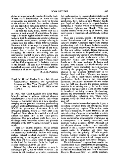 (PDF) Organic Geochemistry: Principles and Applications