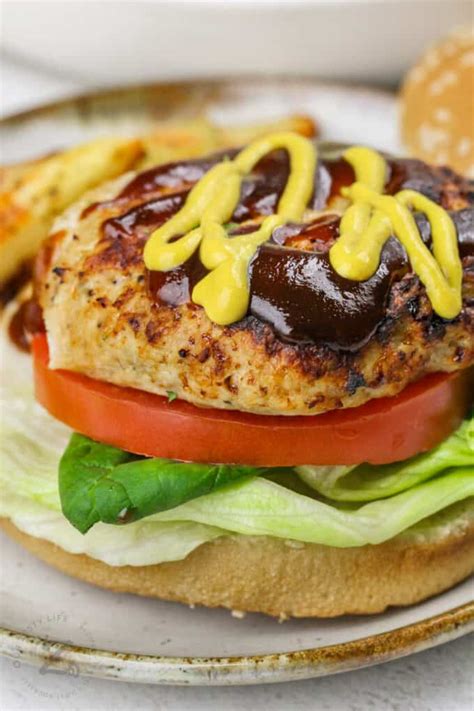 Air Fryer Ground Chicken Burgers (Quick 5 Minute Prep!) - Our Zesty Life