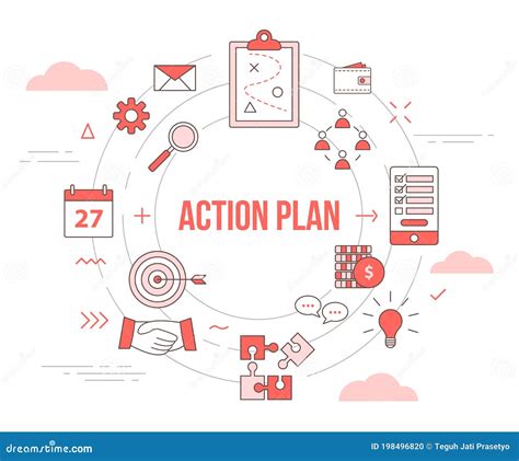 Action Plan Icon Set Stock Illustrations – 652 Action Plan Icon Set ...