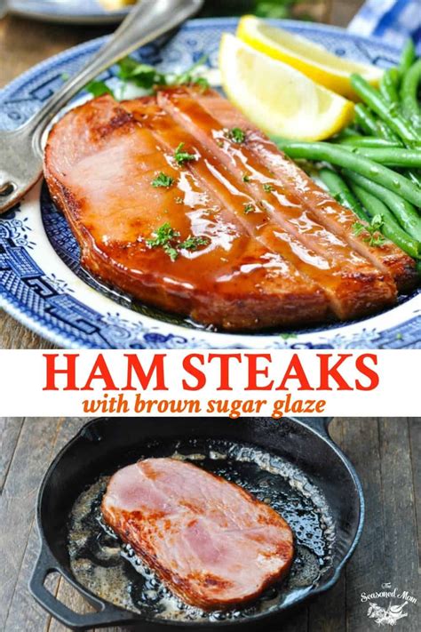 Ham Steak with Brown Sugar Glaze - The Seasoned Mom | Recipe | Ham ...