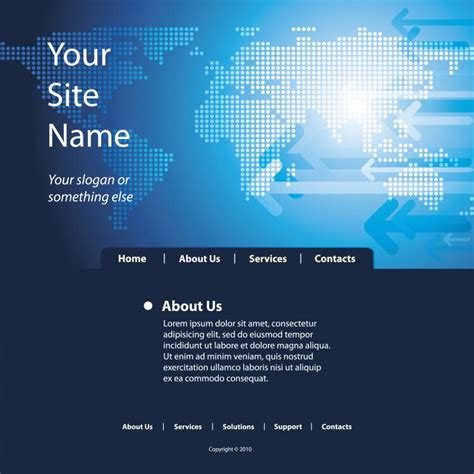 Sense of technology website template 05 vector Free Vector / 4Vector