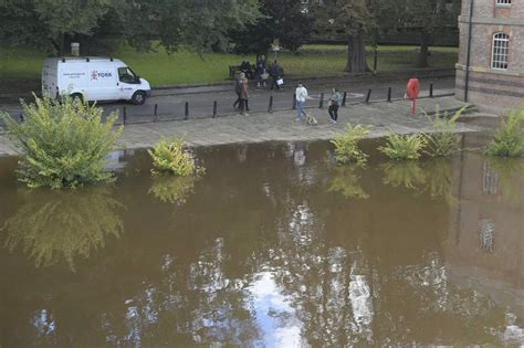 Pictures show River Ouse rising to dangerous levels as flood alerts issued for York - YorkshireLive