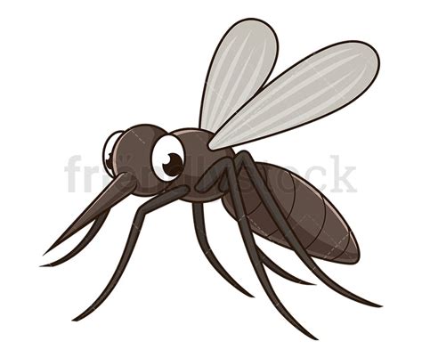 Cute Mosquito Cartoon Vector Clipart - FriendlyStock