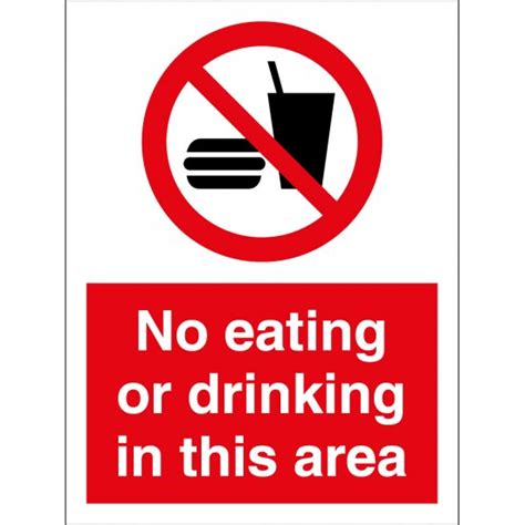 No Eating Or Drinking In This Area Signs - from Key Signs UK