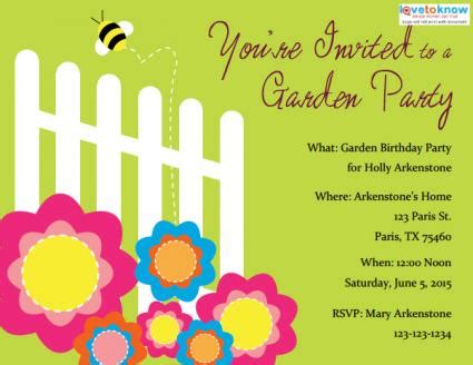 Garden Party Invitations | LoveToKnow