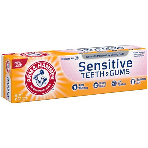 Arm & Hammer® Sensitive Whitening Toothpaste with Baking Soda & Tartar ...