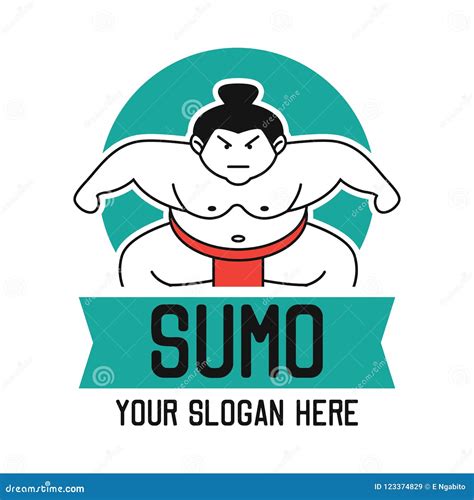 Text Sumo With Sumo Cartoon Vector | CartoonDealer.com #87711281