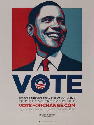 Vote for Change - Barack Obama 2008 Campaign Poster | Original Vintage ...