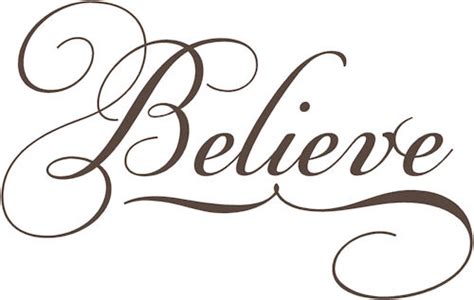 Believe Word Cliparts: Encouraging Positive Thinking