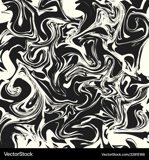 Abstract wave pattern black and white marble Vector Image