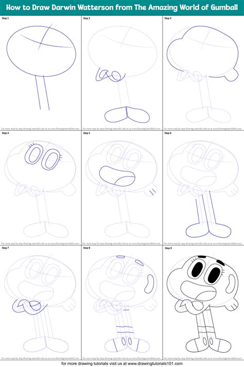 How to Draw Darwin Watterson from The Amazing World of Gumball ...