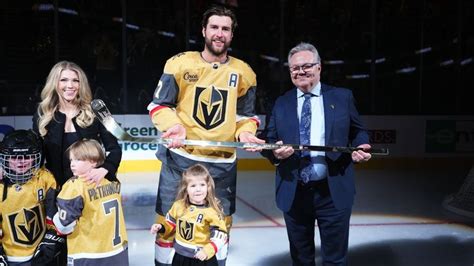 Golden Knights honor Alex Pietrangelo for playing in his 1,000th game