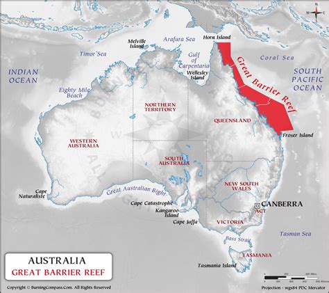 Where is Great Barrier Reef Located, Great Barrier Reef on Australia Map