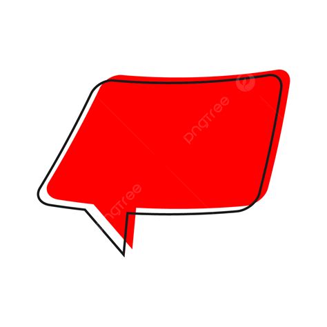 Red Speech Bubble Vector, Bubble, Dialog Box PNG and Vector with ...