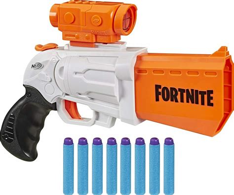 Hasbro Nerf Fortnite SR with 4-Dart Hammer Action Including 8 Official ...