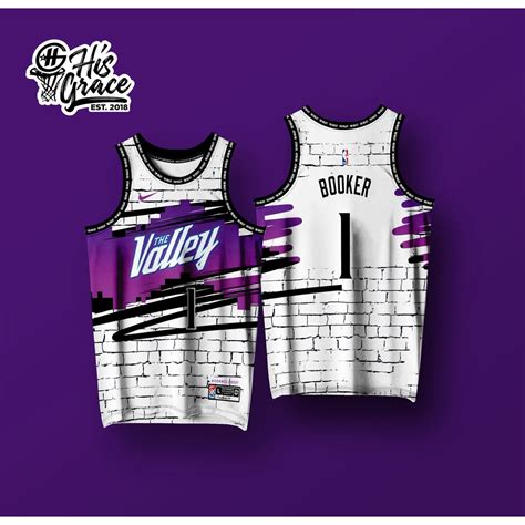 THE VALLEY PHOENIX SUNS PURPLE WHITE FULL SUBLIMATION HG CONCEPT JERSEY ...