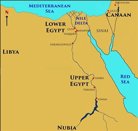 Map Of Upper And Lower Egypt