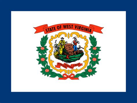 State Flag of West Virginia, USA - American Images