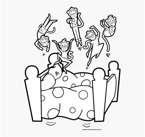 Five Little Monkeys Drawing, HD Png Download - kindpng