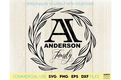 Monogram SVG, Family Sign Monogram SVG Graphic by March Design Studio · Creative Fabrica