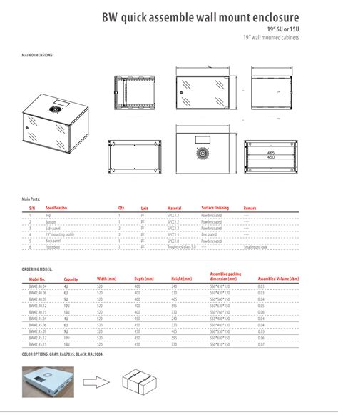 BW single section wall mount enclosure - Buy BW single section wall ...