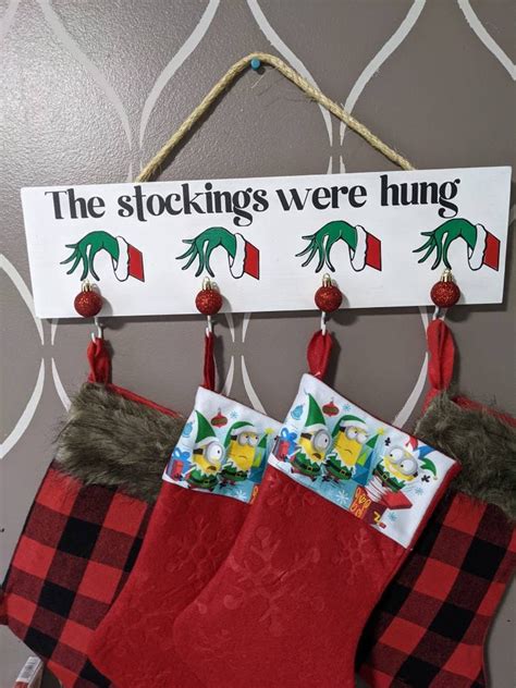 Grinch Stocking Holder the Stockings Were Hung Christmas | Etsy